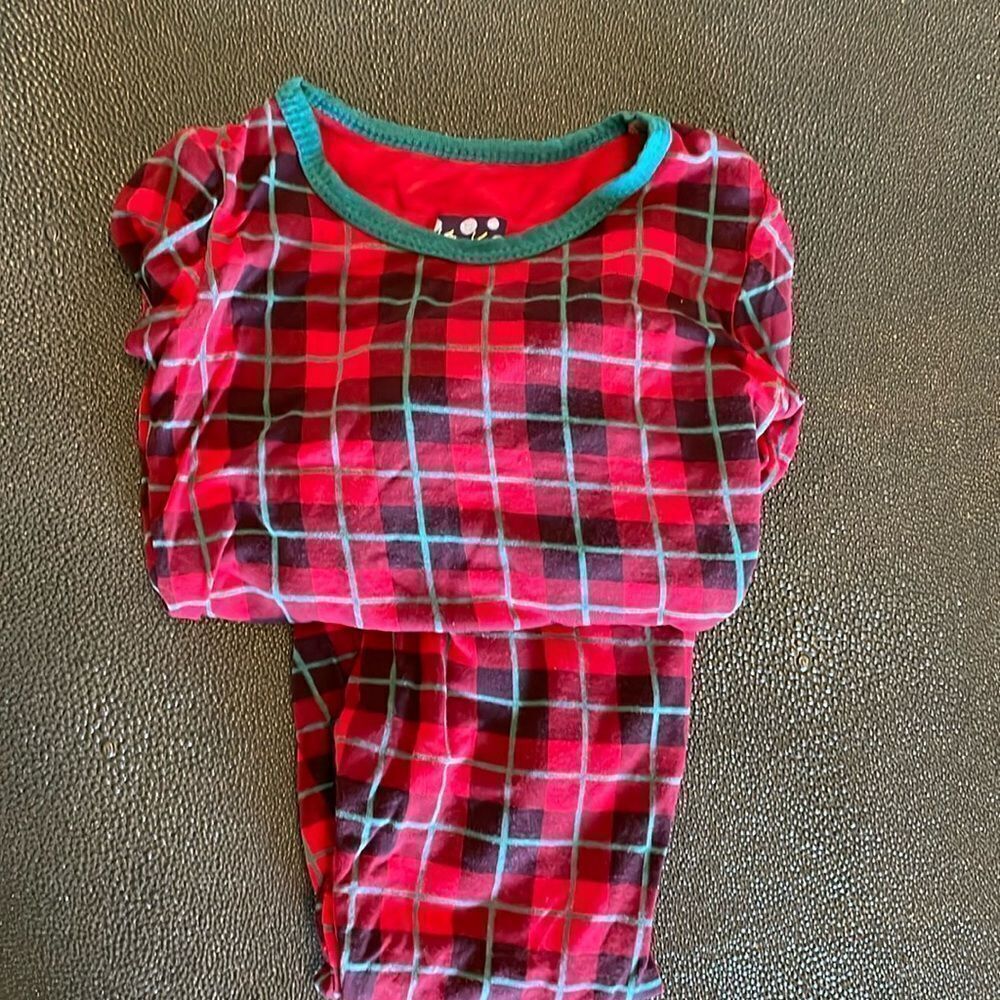 KicKee Pants Plaid Holiday Pajamas set size 2T